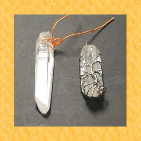 Metaphysical Crystal Energy Chakra Quartz Pendant Stones - Picture 3 of 4